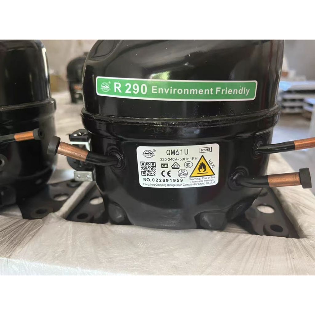 คอมเพรสเซอร์ตู้เย็นเชิงพาณิชย์ใหม่เอี่ยม Wan Sheng QM46U QM61U QM80U QM50U70U อะไหล่ทดแทน R290