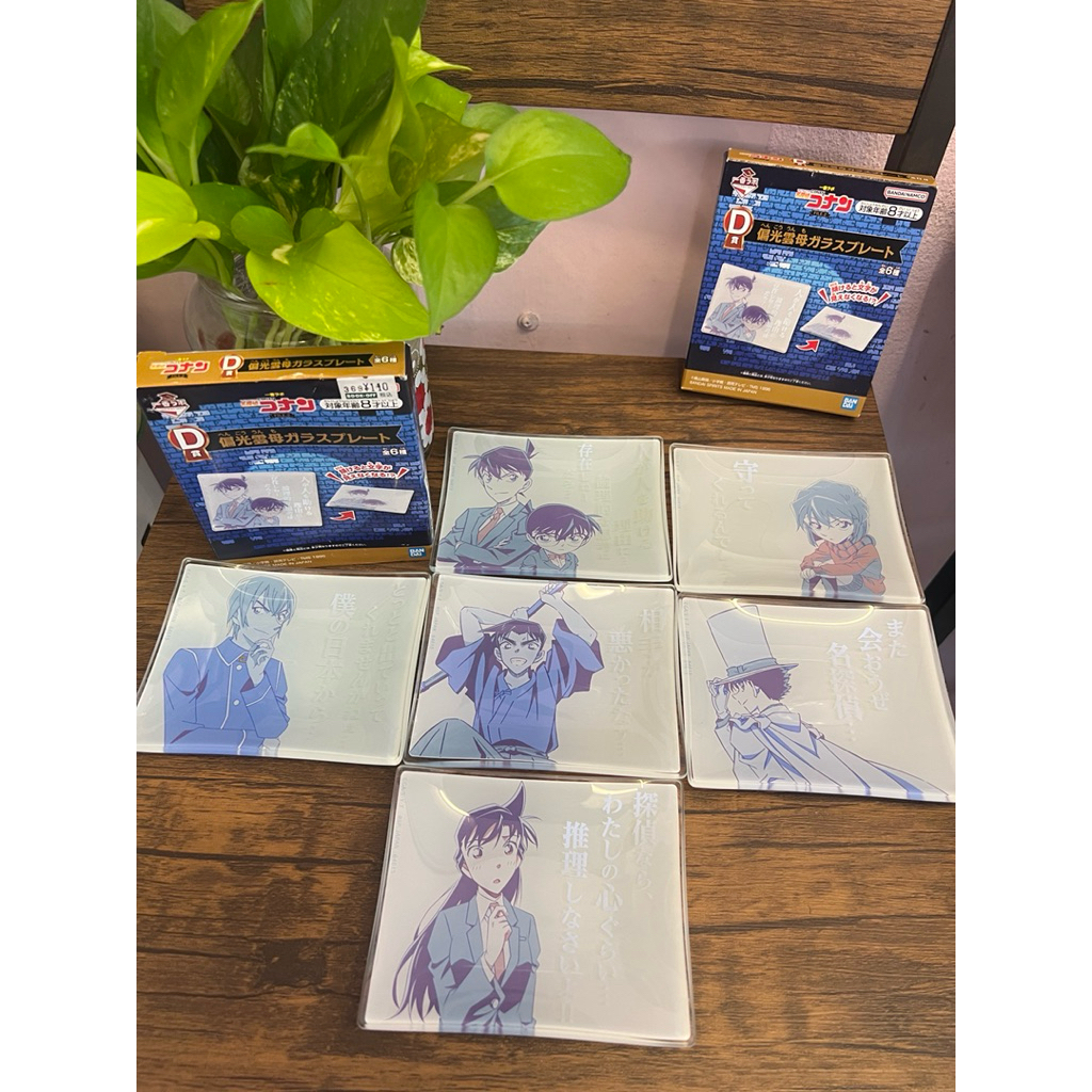 จานแก้ว จานสะสม อนิเมะ Detective Conan ขนาด 3.5x4.5” (ID0103)