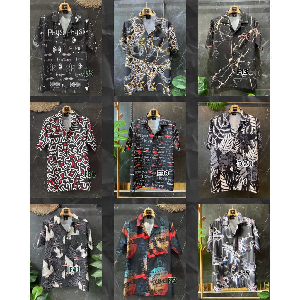 เสื้อฮาวายสีดำ สีขาว สีสุภาพใส่ได้ทุกโอกาศผ้าใส่สบาย ผ้าไหมอิตาลีเกรดพรีเมียม