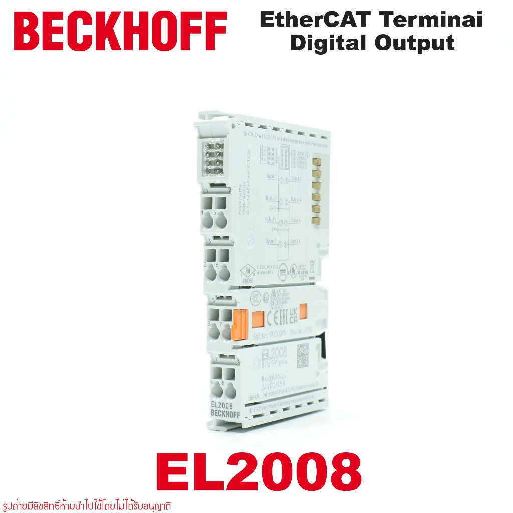 EL2008 BECKHOFF EL2008 EtherCAT Terminal, 8-channel digital output, 24 V DC, 0.5 A