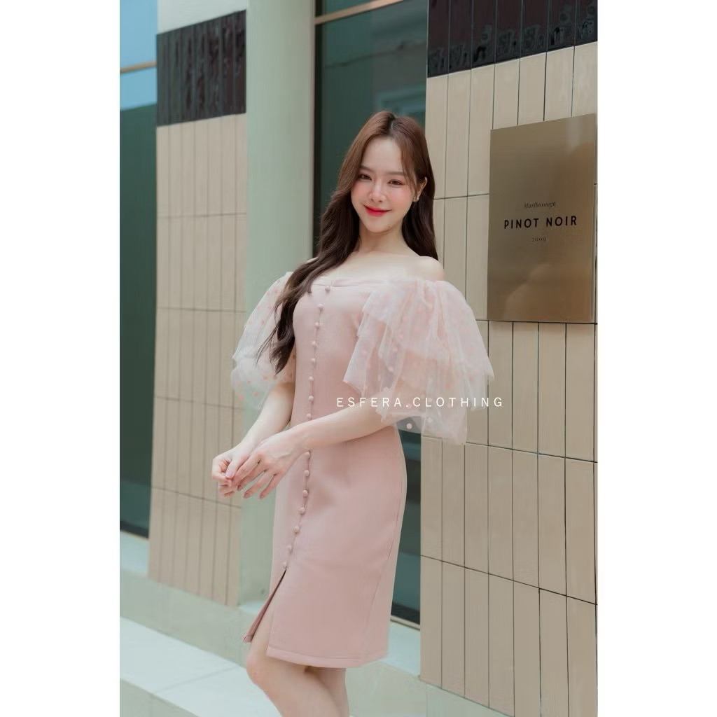 เดรสไปงานแต่งสีชมพู Esfera