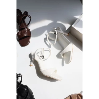 YOURSHOES B23 / รองเท้าส้นสูง 3นิ้ว รองเท้ารัดข้อ รองเท้าผู้หญิง