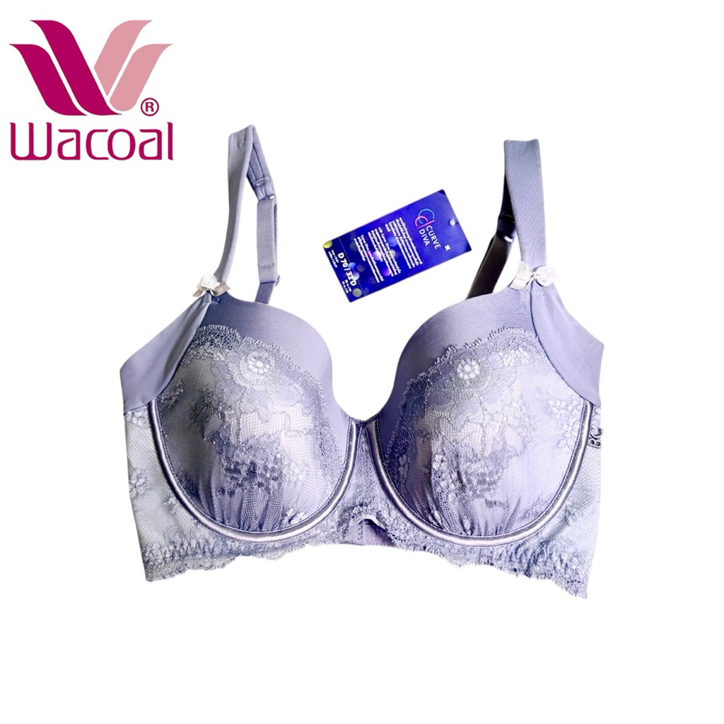 Curve Diva Wacoal วาโก้ เสื้อชั้นใน รุ่น WB7941 มีโครง ฟองบาง 4ตะขอ Size D70/32D