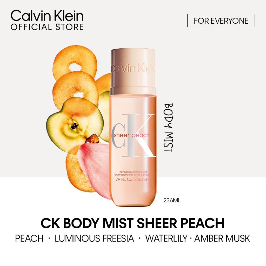 Calvin Klein CK Hair & Body Perfume Mist 236ml - Sheer Peach | Fresh & Radiant (Peach, Freesia & Wat