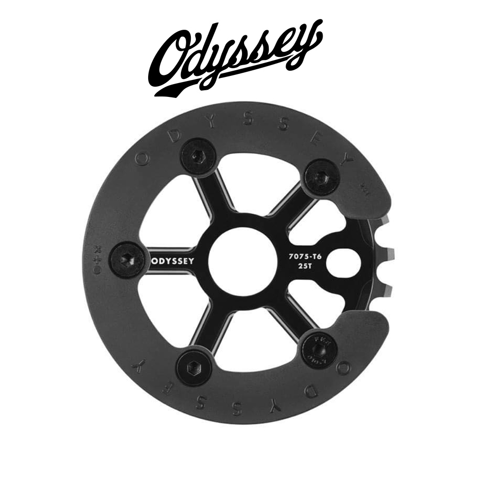 ใบจานจักรยาน BMX พร้อมชุดการ์ดพลาสติก ODYSSEY UTILITY PRO SPROCKET สีดำ