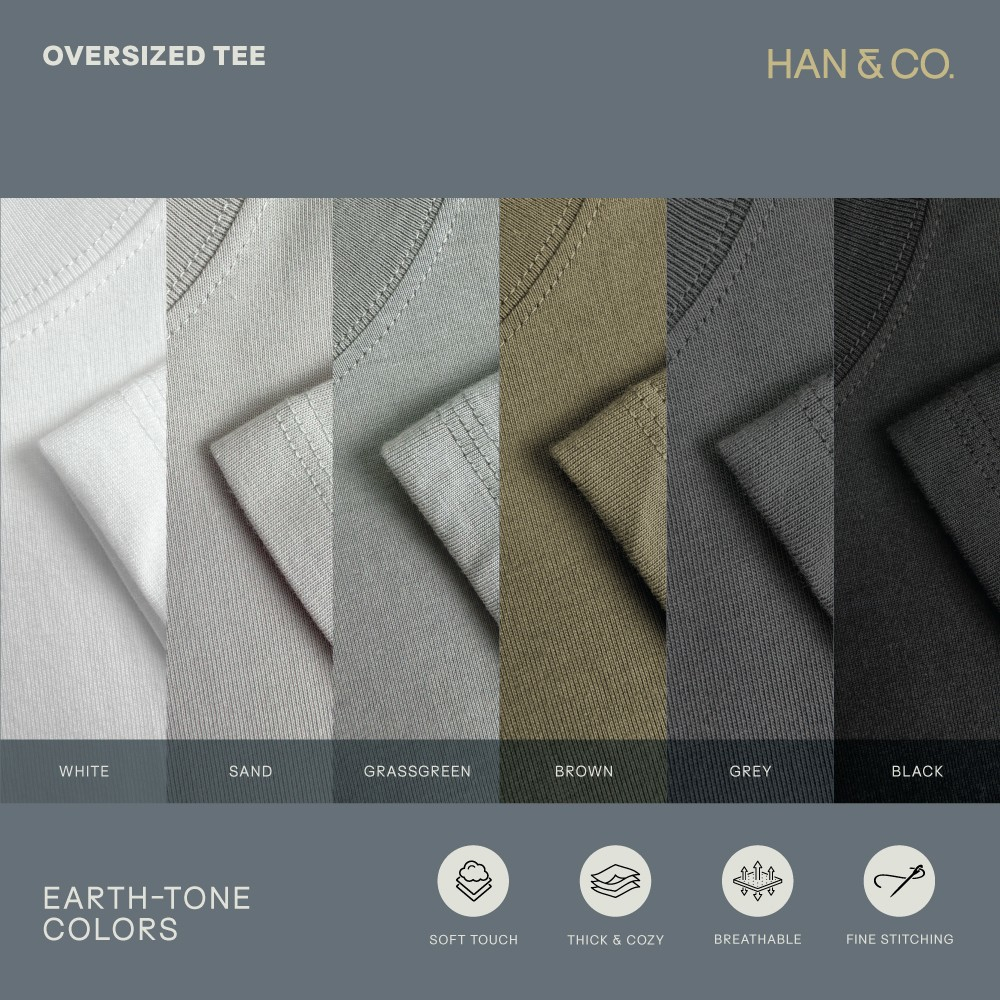 Han&Co. تيشيرت واسع سميك قطن — صورة 2