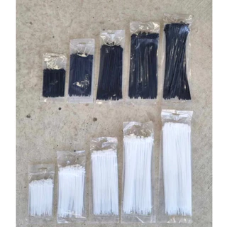 เคเบิ้ลไทร์ 1 ซอง 100 เส้น สายเคเบิ้ลไทร์ สายรัดไนล่อน Cable Tieหนวดกุ้ง 4 นิ้ว 6 นิ้ว 8 นิ้ว 10 นิ้ว สีขาว สีดำ