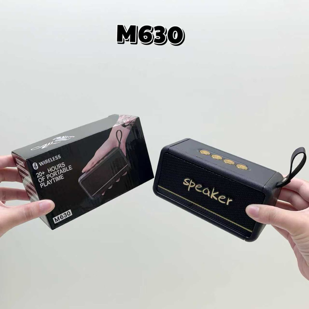 ลำโพง M630 ลำโพงบลูทูธ พร้อมสายหิ้ว ลำโพงไร้สาย 8W ลำโพงพกพา พร้อมส่งในไทย