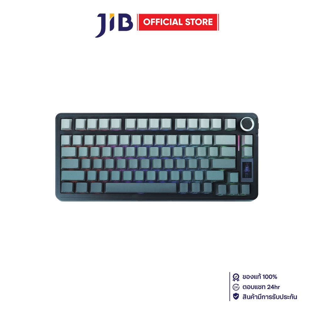 WIRELESS KEYBOARD (คีย์บอร์ดไร้สาย) AULA S75PRO - SKY BLUE SWITCH RGB EN GRADIENT GRAY