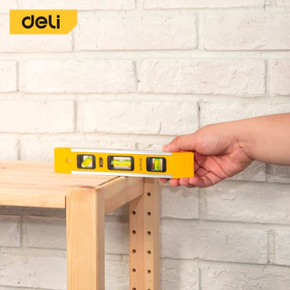 Deli วัดระดับน้ำ ระดับน้ำอลูมิเนียม ระดับน้ำ ขนาด 30/40/50/60/80/100 ซม. ใช้ง่าย จับถนัดมือ ไม้วัดระดับน้ำ Spirit Level