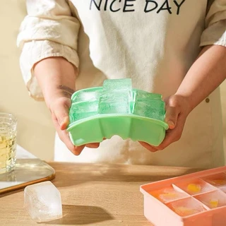 🧊Ice cube Molds แม่พิมพ์น้ำแข็งซิลิโคน ถาดน้ำแข็ง 4/6/8 ช่อง แม่พิมพ์วุ้น พร้อมฝาปิด Food-Grade ปลอดภัยต่อสุขภาพ