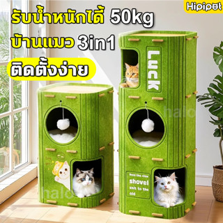 😺3in1บ้านมีรู😺บ้านแมว ปราสาทแมว คอนโดแมว ตึกแมว ทรงกระบอกดีไ…