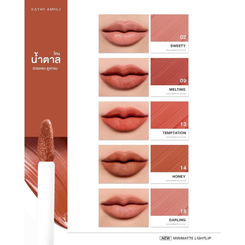 MINI MATTE LIGHT  LIP ลิปมินิแมท สูตรใหม่ฝาดำ สีสวดชัดกว่าเดิม ไม่ติดแมส!! - รูปที่ 2