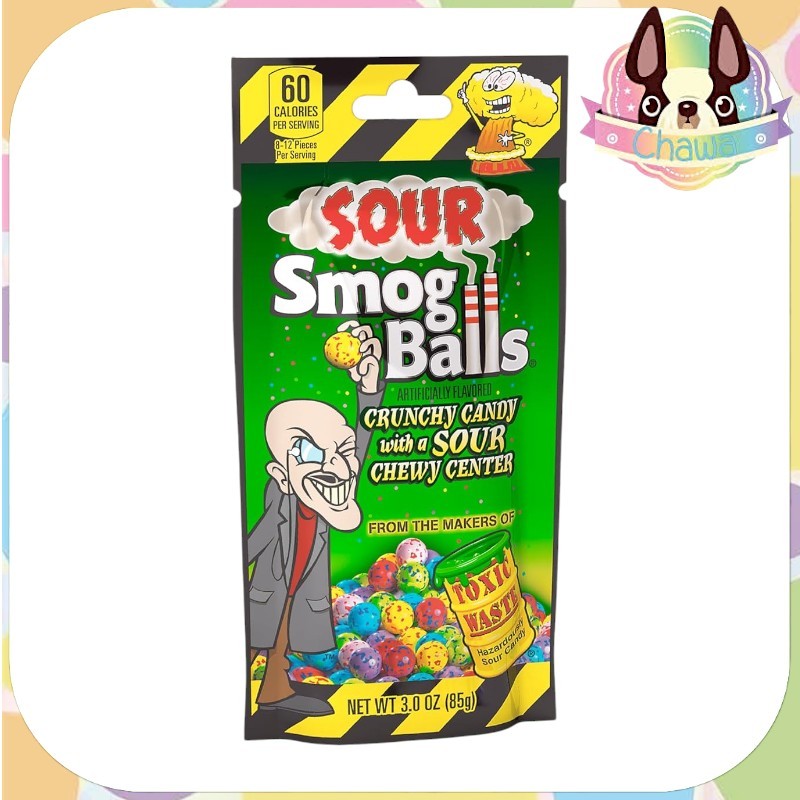 🎉🌈พร้อมส่งจากไทย 🆕💥🍬 Toxic Waste Sour Smog Balls – ลูกอมเปรี้ยวขั้นสุด! 🍬💥