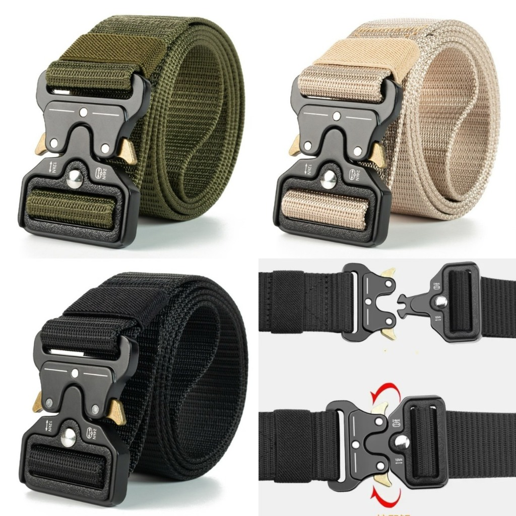 เข็มขัดผู้ชาย เข็มขัดไนลอน หัวเข็มขัดอัตโนมัติสายยางยืดได้(GC-213)