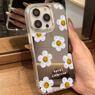 🚚COD🚚 Case เคส iPhone 11 13 16 15 14 12 17 Pro Max เคสไอโฟน11 16promax Case ลายดอกไม้ กรณีโทรศัพท์มือถือชุบกระจก
