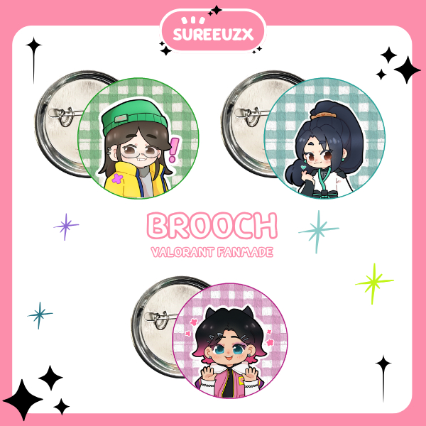 Valorant Brooch Fanmade 4x4 cm