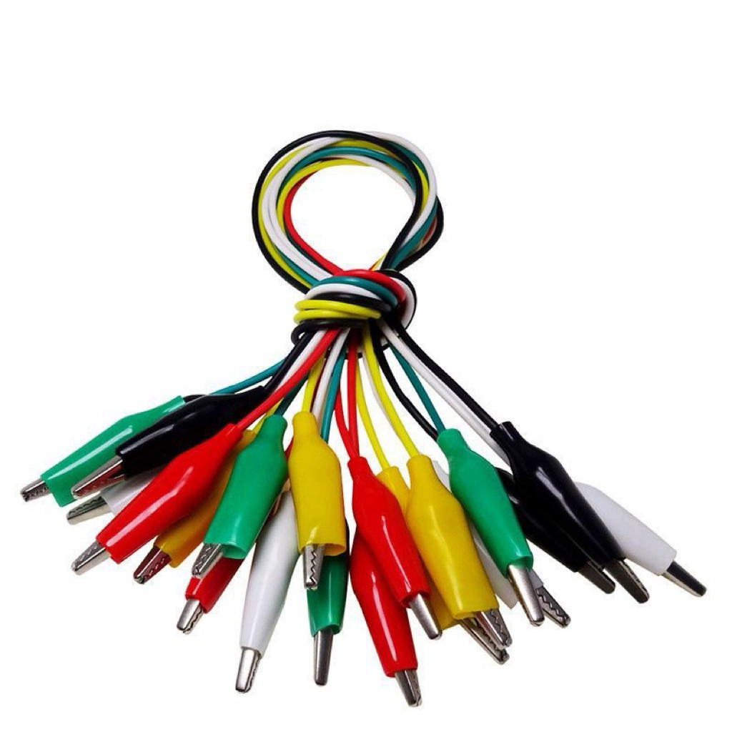 ปากคิดแบตเตอรี่อันเล็กพร้อมสายไฟยาว 1 เมตร สำหรับงานอุปกรณ์อิเล็กทรอนิกส์ต่างๆสายแดงดำยาว1เมตรชุดหลายสียาว 30cm