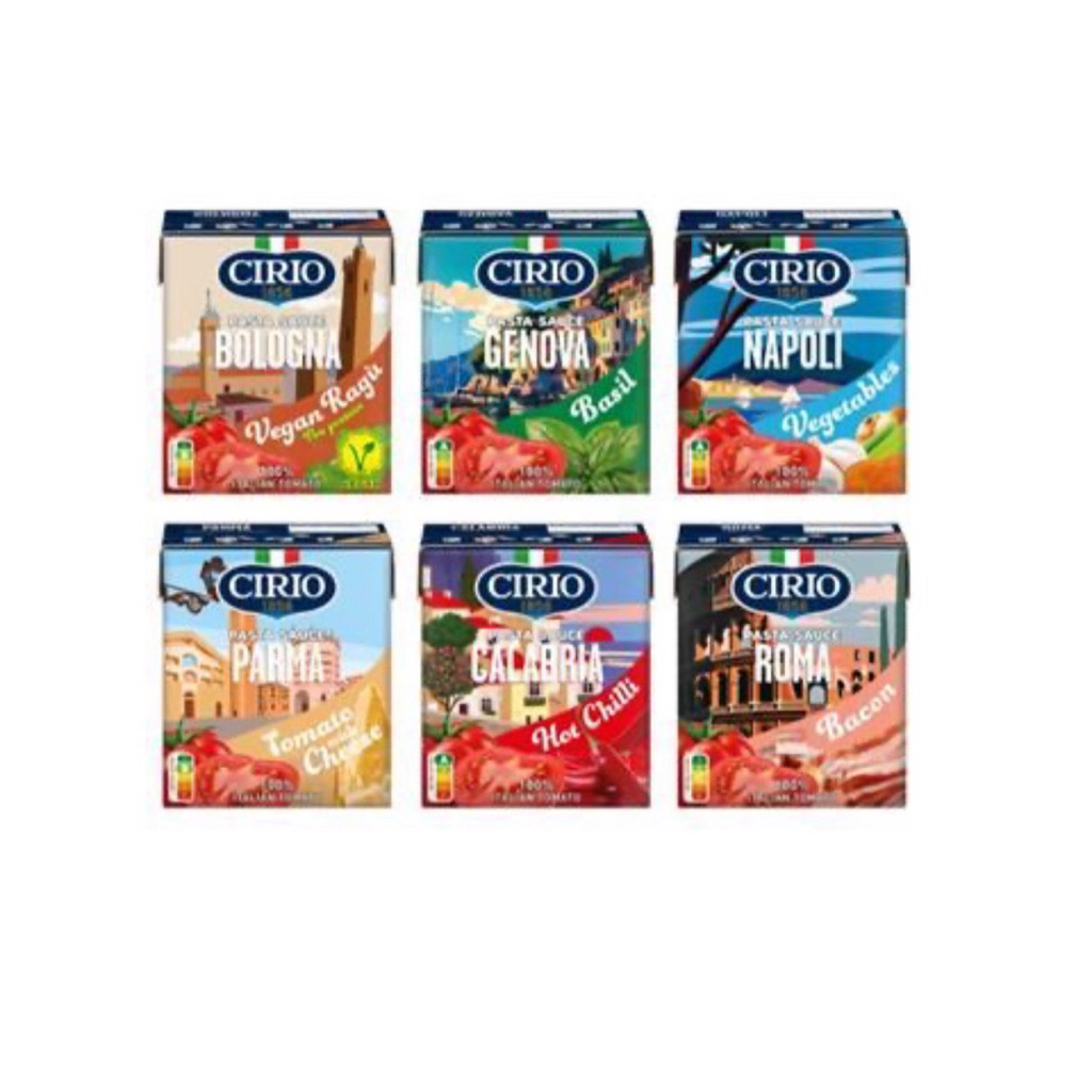 Cirio pasta sauce 340g. Hot chilli / basil / vegetable/ tomato with cheese พาสต้าซอส 🇮🇹