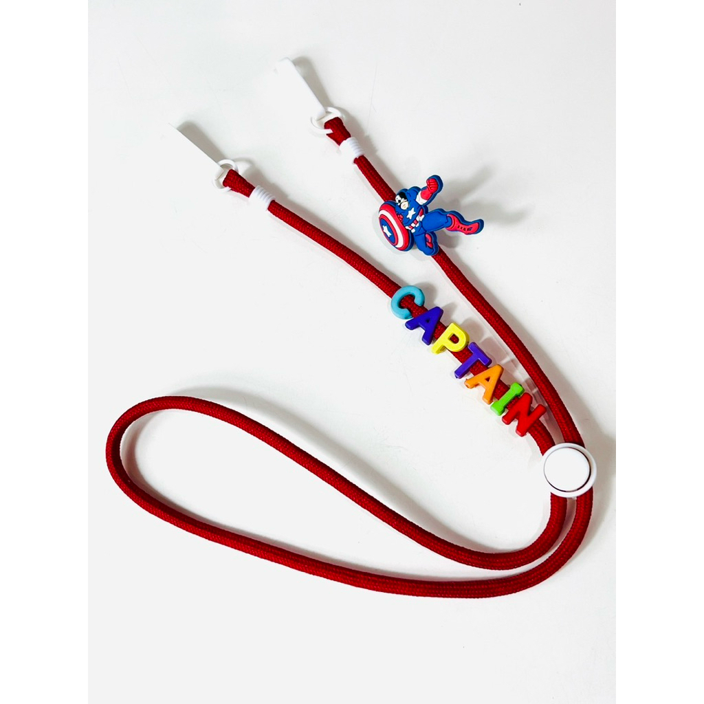 สายคล้องแมสเด็ก สไปเดอร์แมน spider man กัปตันอเมริกา captain america ใส่ชื่อน้องได้ ปรับความยาวสายได้ - รูปที่ 3