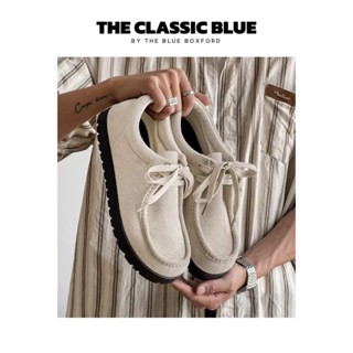(พร้อมส่ง) The Classic blue - Daemun Moc Toe shoes รองเท้าหน…