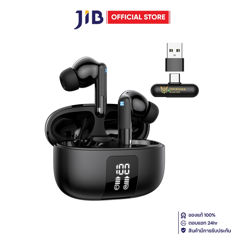 TRUE WIRELESS HEADPHONE (หูฟังทรูไวร์เลส) ONIKUMA TX612 - BLACK