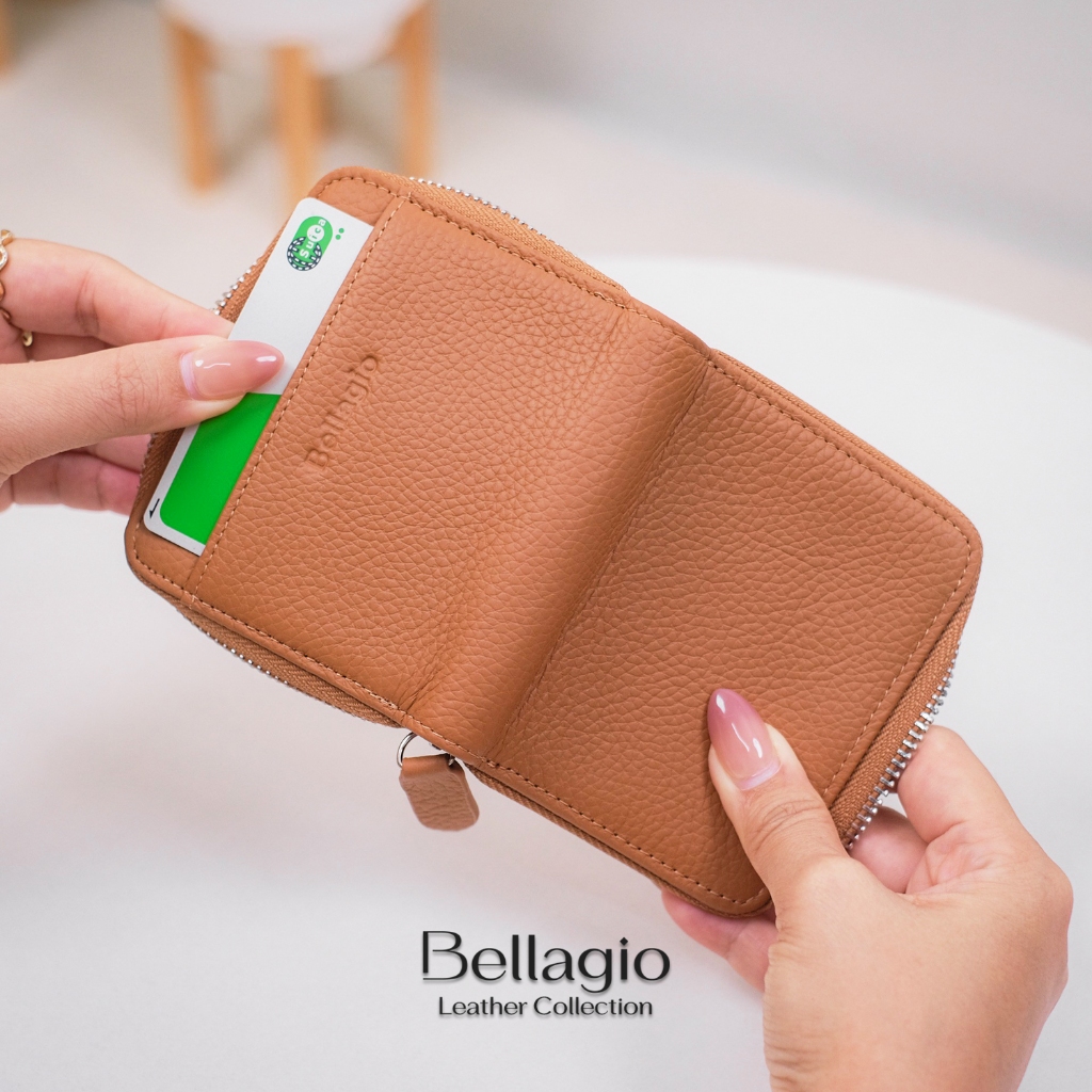 Bellagio รุ่น Mora Zipper Wallet กระเป๋าสตางค์หนังวัวแท้ซิปรอบ สไตล์โมเดิร์นคลาสสิค (New 2026) รูปที่ 7