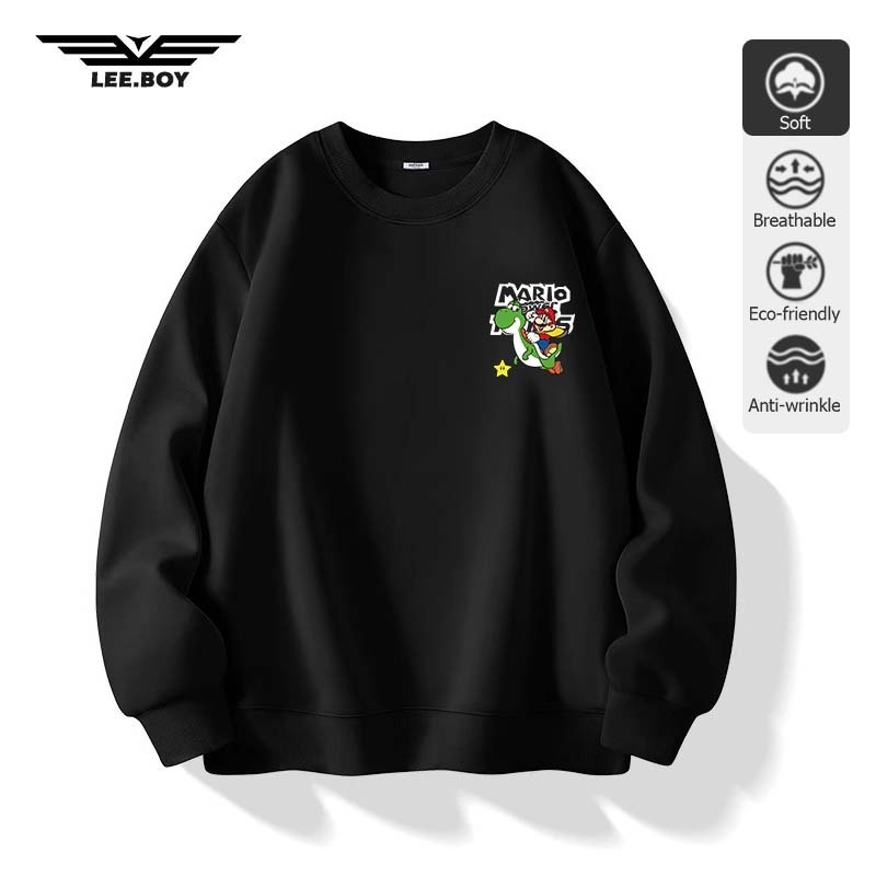 เสื้อหนาว คอกลม Sweatshirts พิมพ์อินเทรนด์ที่เรียบง่าย Super Mario ซูเปอร์มาริโอ ผู้ชายยาว (ส่งเร็ว จัดส่งจากไทย)