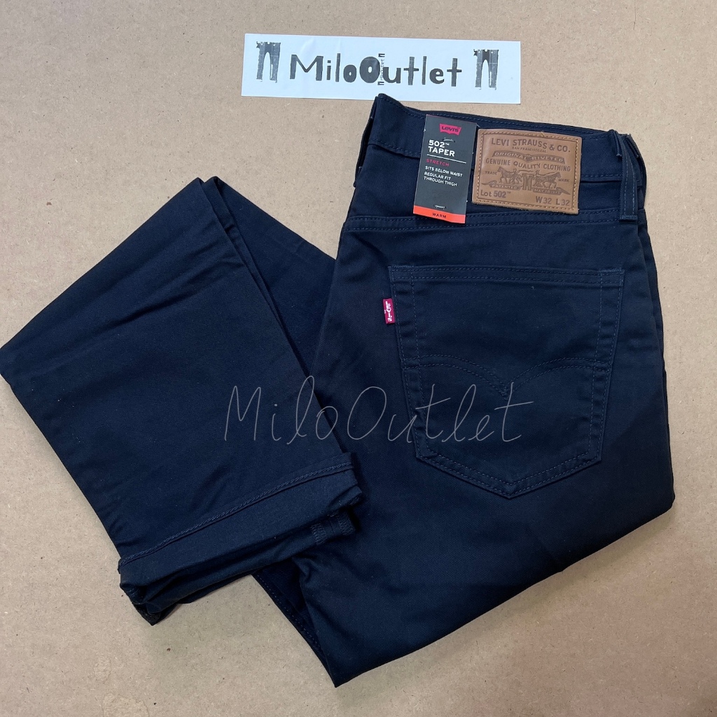 กางเกงยีนส์ LEVI’S 502 บิ๊ก E Levi’s Premium ปลายขาเย็บลูกโซ่ ของแท้ 100%