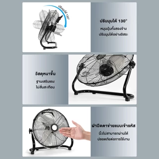 พัดลมตั้งพื้นอุตสาหกรรม ขนาด 10/12/14/16/18 นิ้ว และพัดลมตั้งโต๊ะ