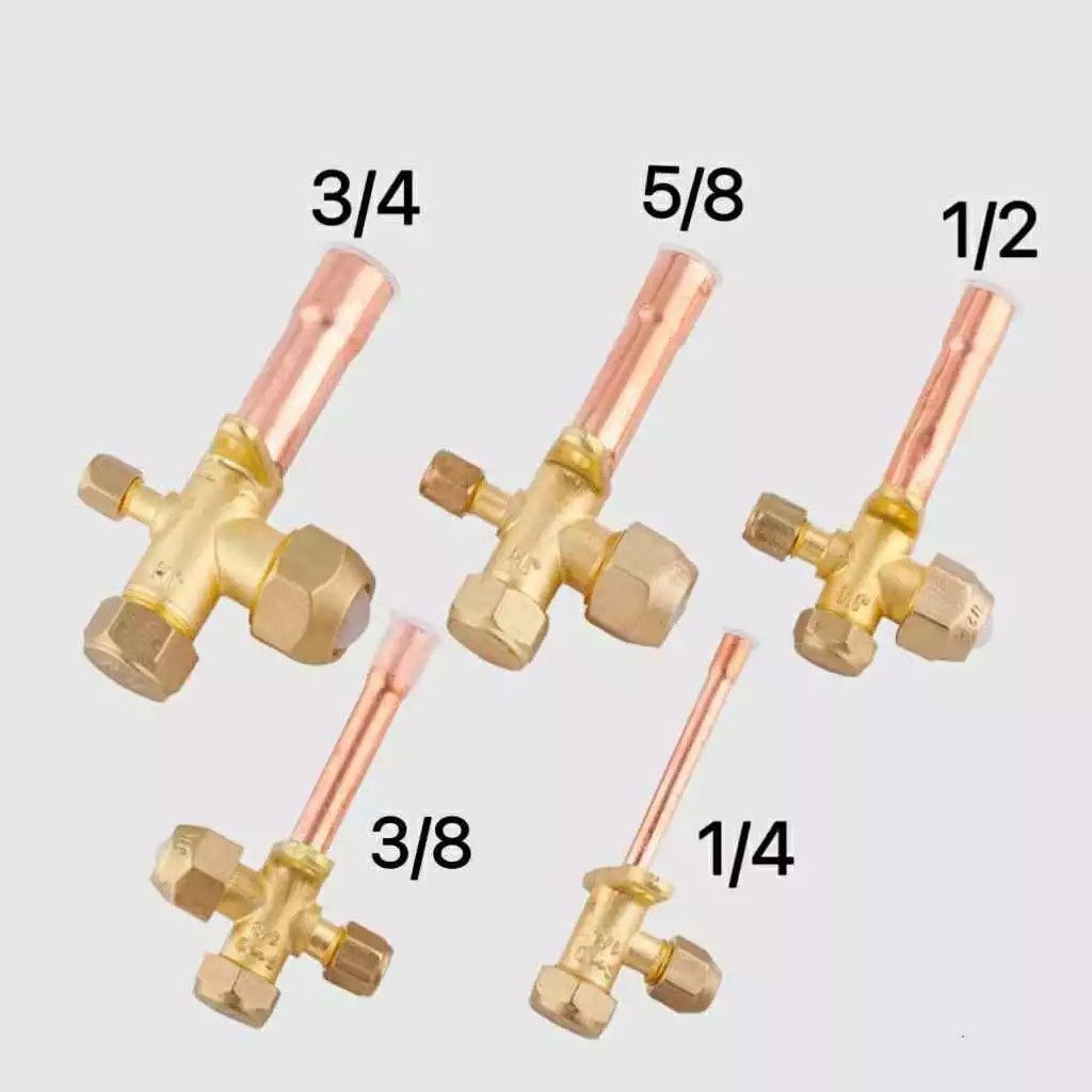 เซอร์วิสวาล์วแอร์น้ำยา R22 (Service Valve) ขนาด 1/4" 3/8" 1/2" 5/8" 3/4" :โอเคอะไหล่แอร์