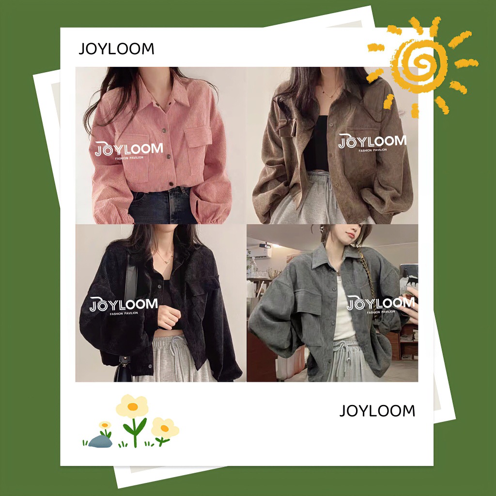 เสื้อแจ็กเก็ต แขนยาว ผ้าลูกฟูก ทรงหลวม ขนาดใหญ่ สไตล์เกาหลี แฟชั่นฤดูใบไม้ร่วง สําหรับผู้หญิง 2024 Clothing Women