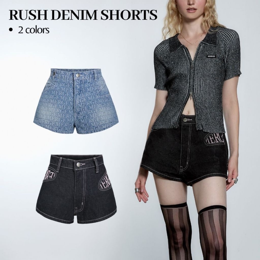 Merge Official - Rush Denim Shorts (พร้อมส่ง)