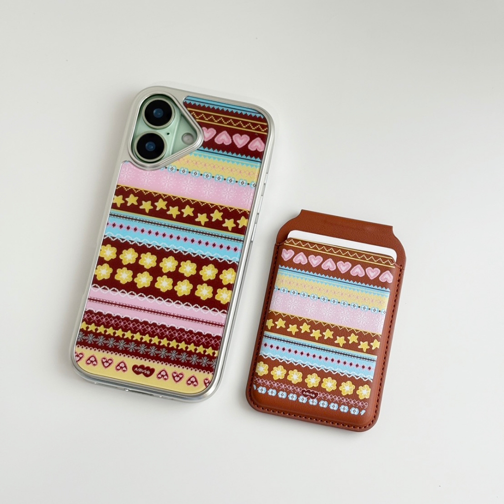 *แค่เคส*amuse stuff-case knit flower pattern เคสลายถักดอกไม้สุดน่ารัก🌼