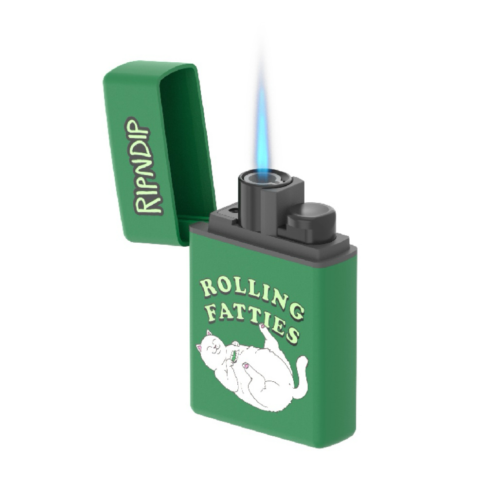 ไฟฟู่ Zengaz แมวสีเขียว ปรับไฟไม่ได้ แบบเติมแก๊สได้ ขณะส่งไม่มีแก๊สเติมไปให้