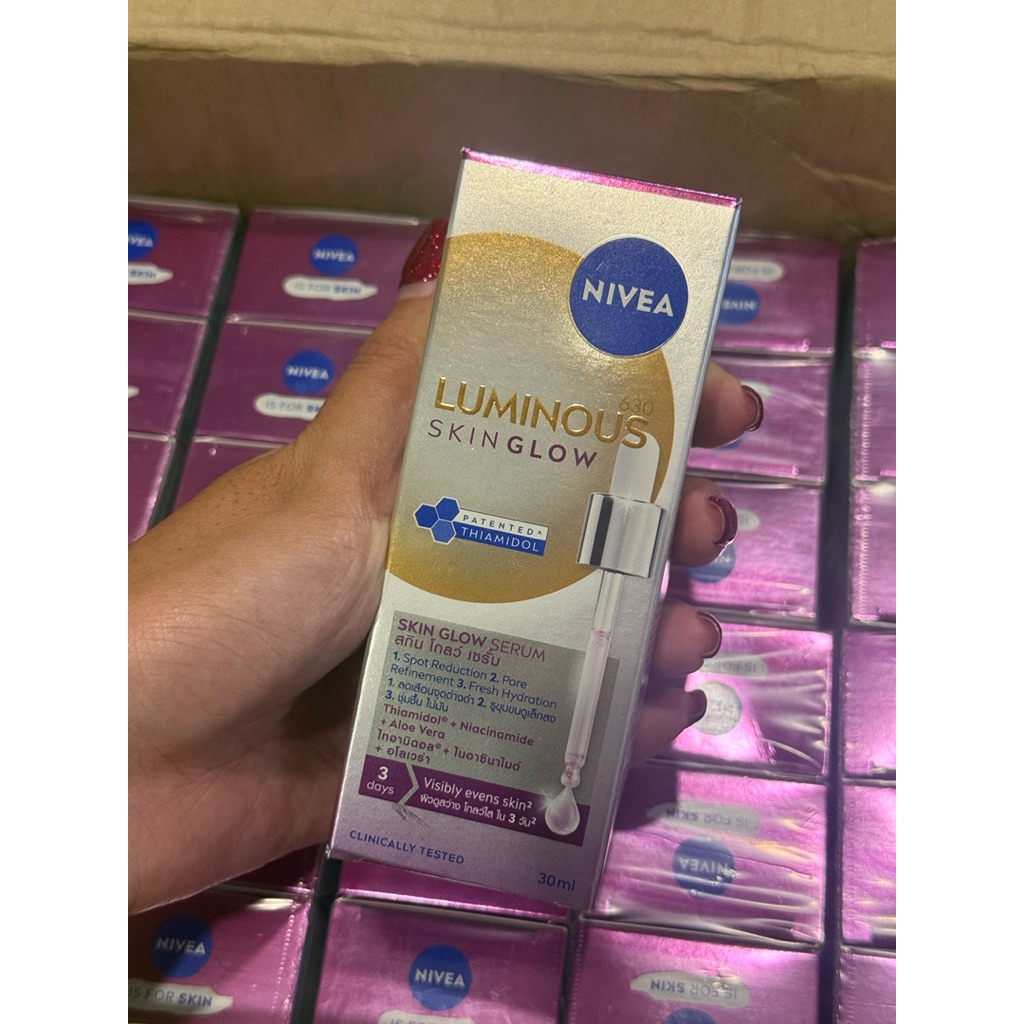 (ขวดที่2ลด50%) เซรั่มLuminous skin glow serum nivea 30ml