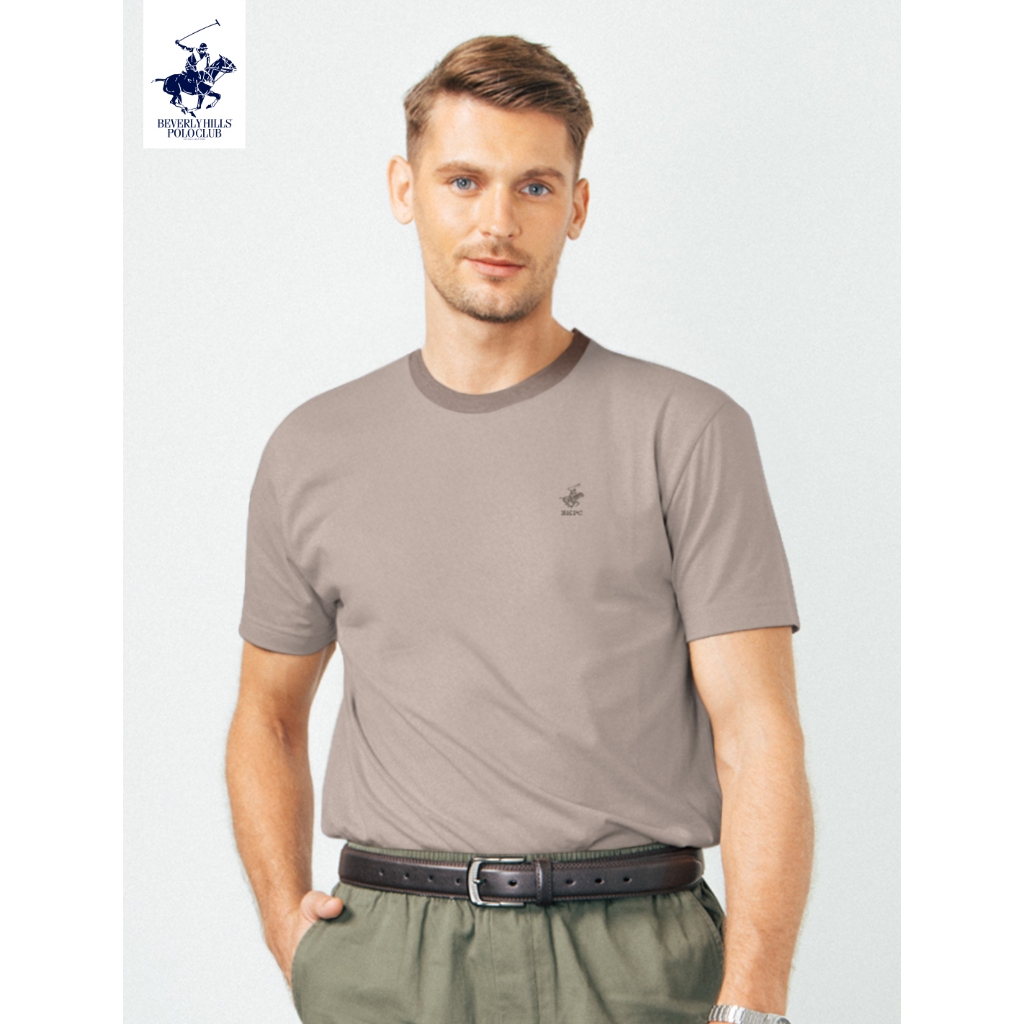 BEVERLY HILLS POLO CLUB  เสื้อยืดคอกลมแขนสั้น รุ่น BNSP103 (ปักม้าเล็ก)