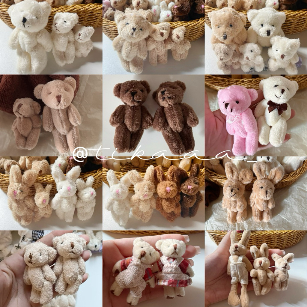 (อ่านก่อนสั่งราคาต่อ1ชิ้น) กิ๊บติดผมตุ๊กตาหมี / กระต่าย🧸🐰แขนขาบิดได้ กิ๊บลายสัตว์น่ารักๆ (ส่งจากไทย)