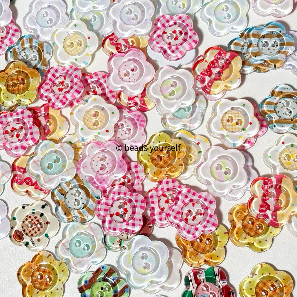 ลูกปัด กระดุมทำกำไลข้อมือ กระดุมเสื้อ (1ชิ้น)