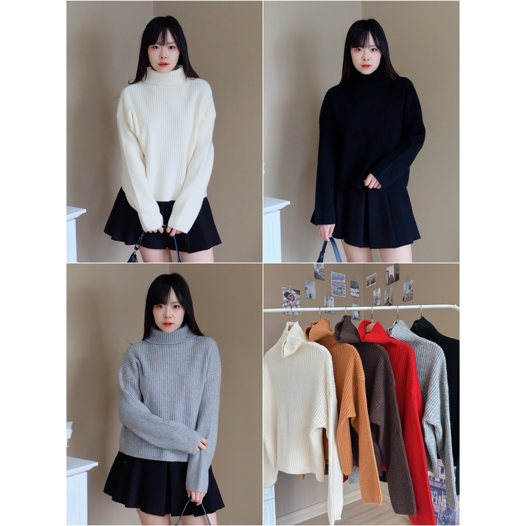 [Make your Clothes] คอเต่าไหมพรม ทรงครอป