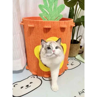 🌵 ของเล่นแมว ที่นอนสัตว์เลี้ยง สักหลาด อุโมงค์แมว มีรูมุด สำหรับมุดเล่น 🌵