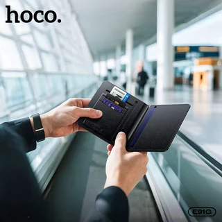 อุปกรณ์ป้องกันการสูญหายแบบติดตามตำแหน่ง รูปแบบซองใส่พาสปอร์ต HOCO E91G ช่องการใช้งาน 4 ช่อง พร้อมการชาร์จแบบไร้สาย