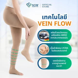 NOWHealthPlus+ ถุงน่องเส้นเลือดขอดแบบเต็มตัว แบบ SOFT FLEX ถุงน่องแรงดันเกรดการแพทย์ ลดปวดขา ขาบวม ยืนนาน เลกกิ้ง