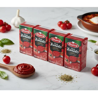 Durra ซอสมะเขือเทศเข้มข้น 135g 1แพ็คx 4 Tomato Paste Double Concentrated معجون طماطم ซอสมะเขือเทศบด