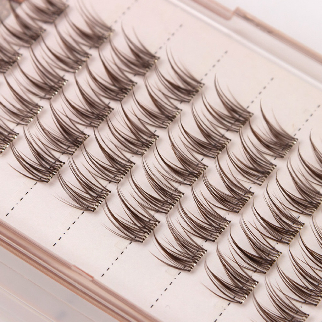 [พร้อมส่ง] ขนตาปลอมแบบกาวในตัว สีน้ำตาล ดูเป็นธรรมชาติ ยาว10-12mm. - รูปที่ 2