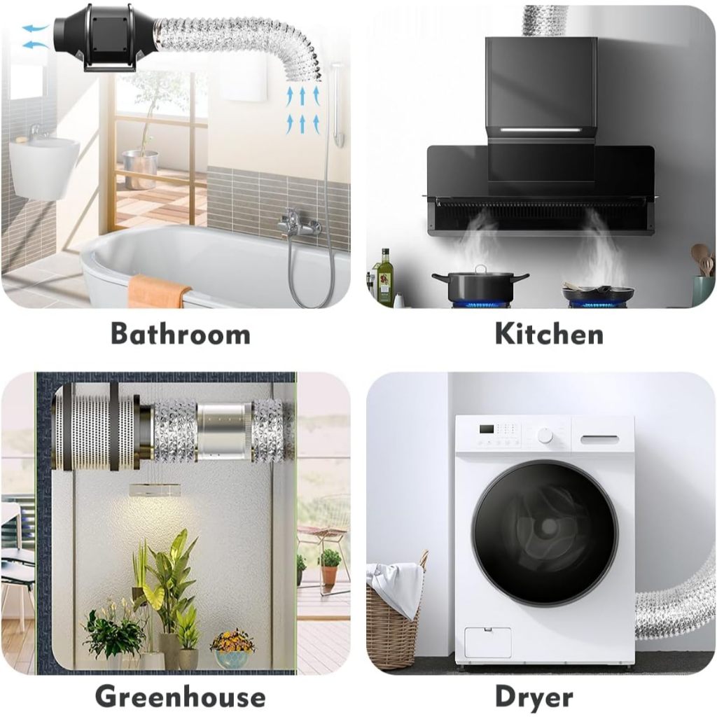 ท่ออลูมิเนียมลูกฟูกทนความร้อน เหมาะสำหรับระบายอากาศในครัว เตาอบ และเครื่องอบผ้า ขนาด 2ม./6ม./ท่อ - รูปที่ 3