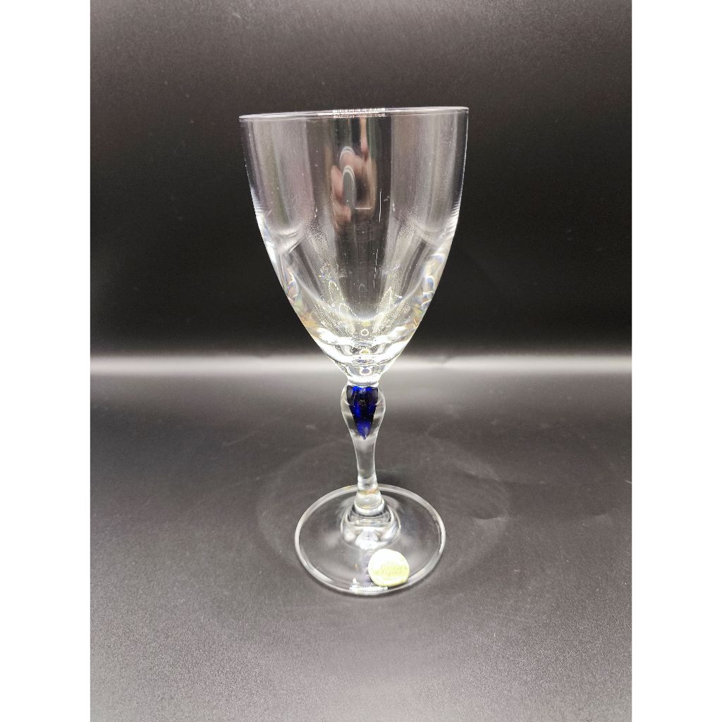 CRISTAL D'ARQUES-DURAND Venise Saphir Wine Glass สภาพใหม่