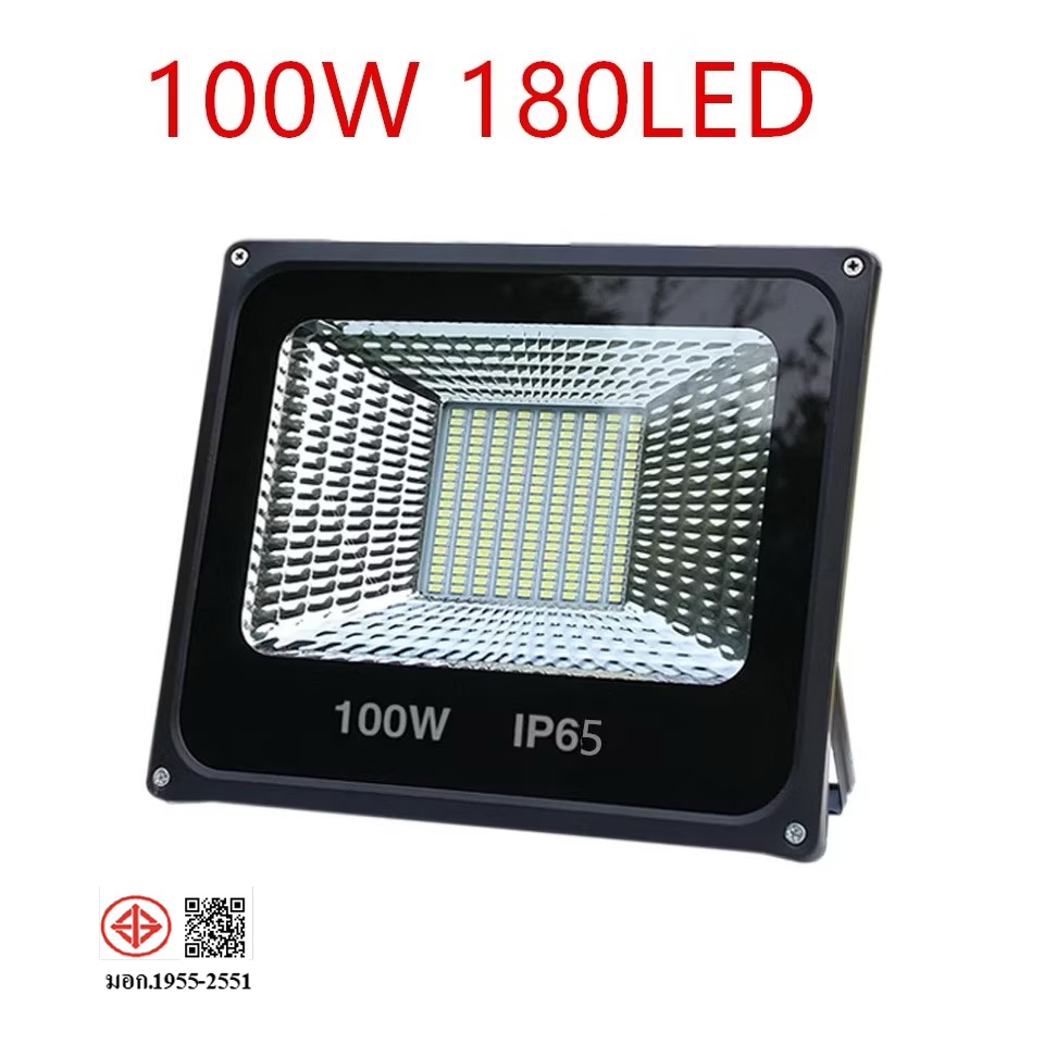 สปอตไลท์ ไฟสว่าง Spotlight LED 100W 180LED AC 220V (ใช้ไฟบ้าน220V) แสงขาว IP65