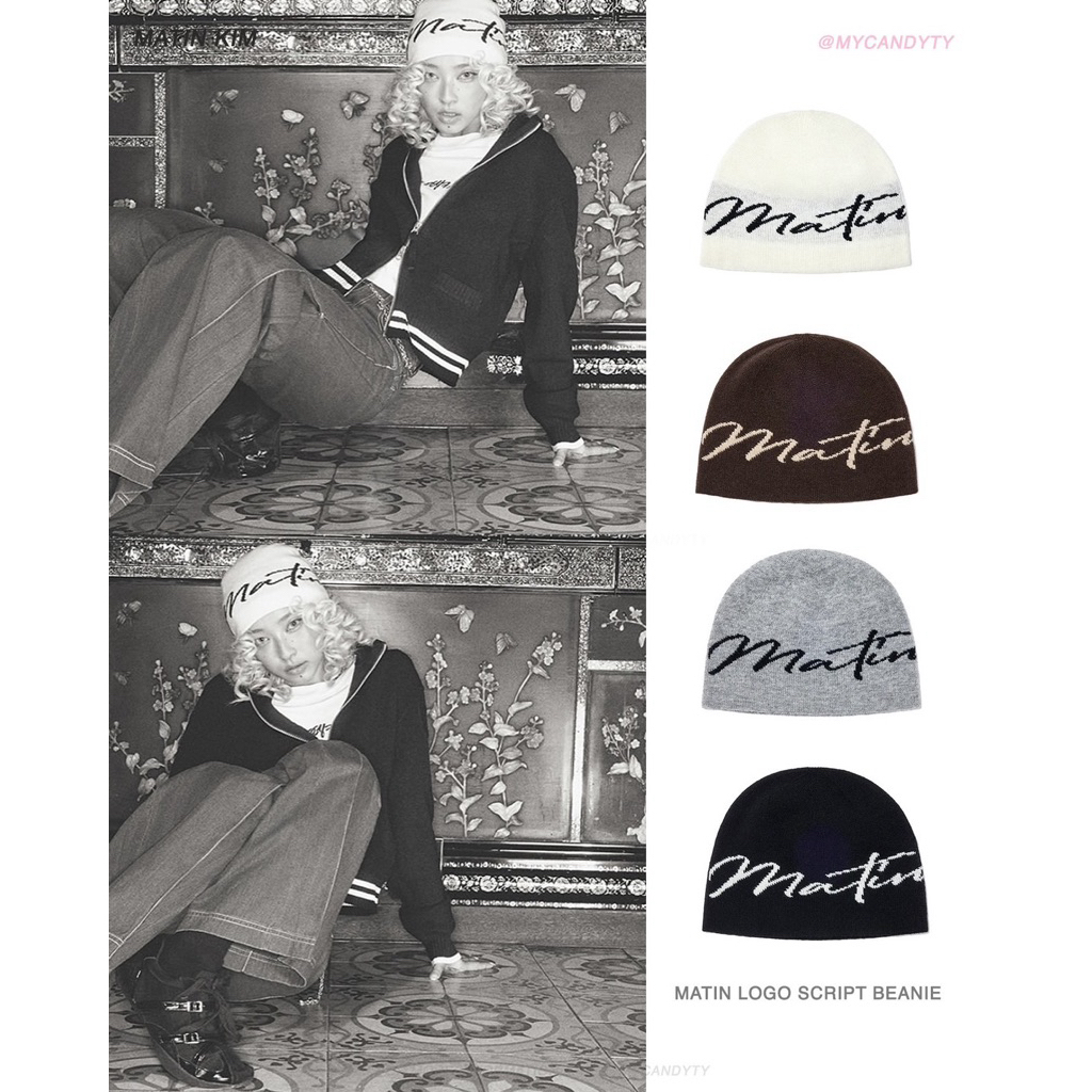 (พรีออเดอร์) MATIN KIM - MATIN LOGO SCRIPT BEANIE หมวกบีนนี่