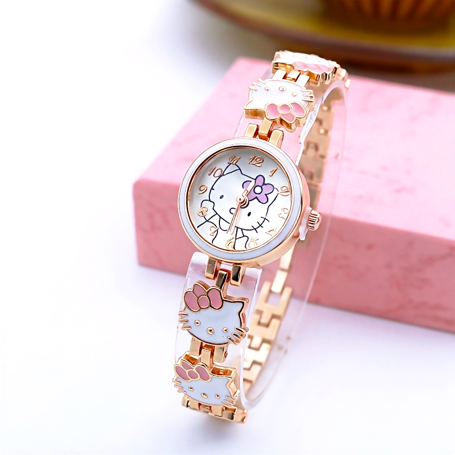 นาฬิกาข้อมือควอตซ์ สายแสตลเลส KTประดับเพชร ปฏิทิน แฟชั่นโรมัน สําหรับผู้หญิง แถมถ่านเพิ่ม1เม็ด